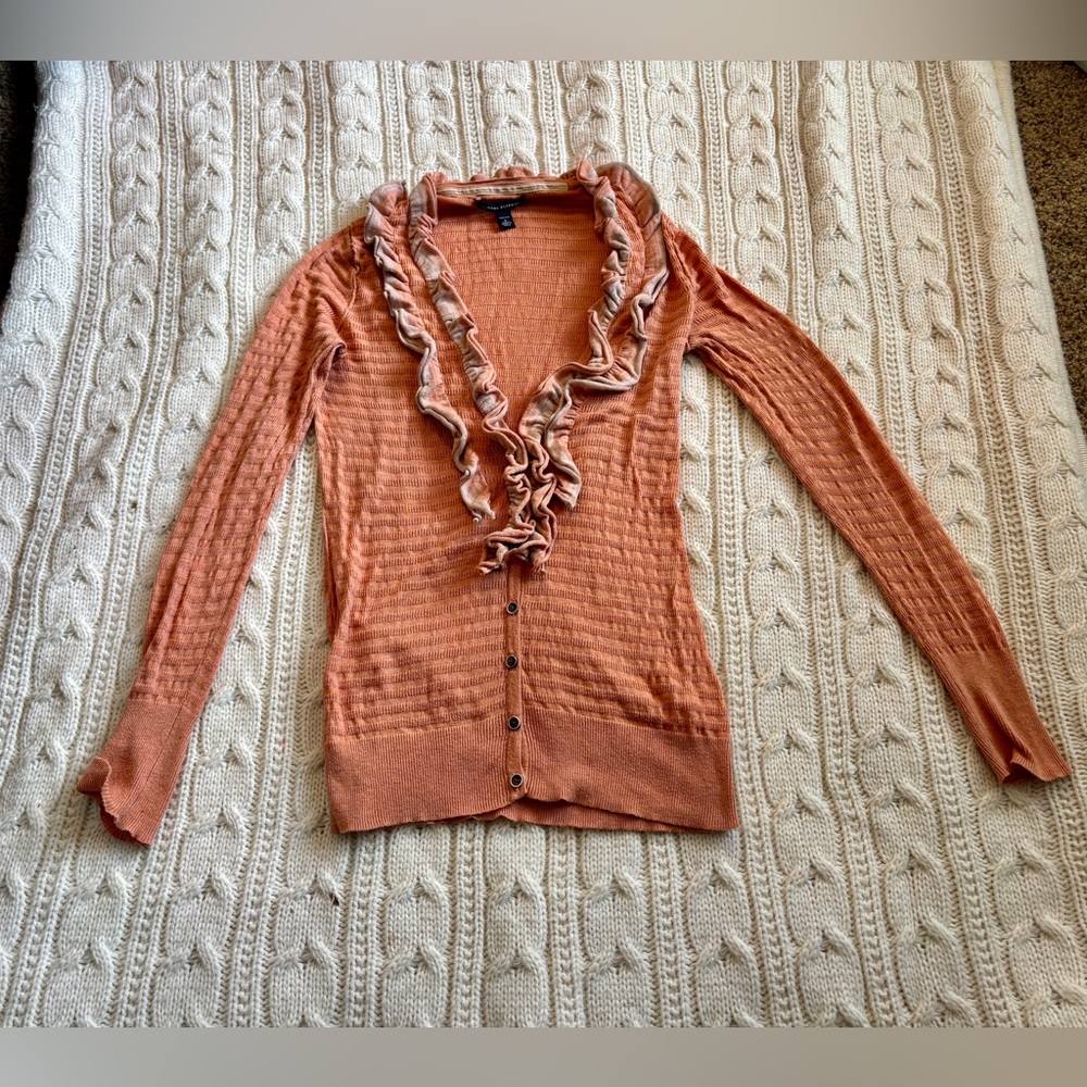 Banana Republic Lightweight Frill Cardigan Sweater